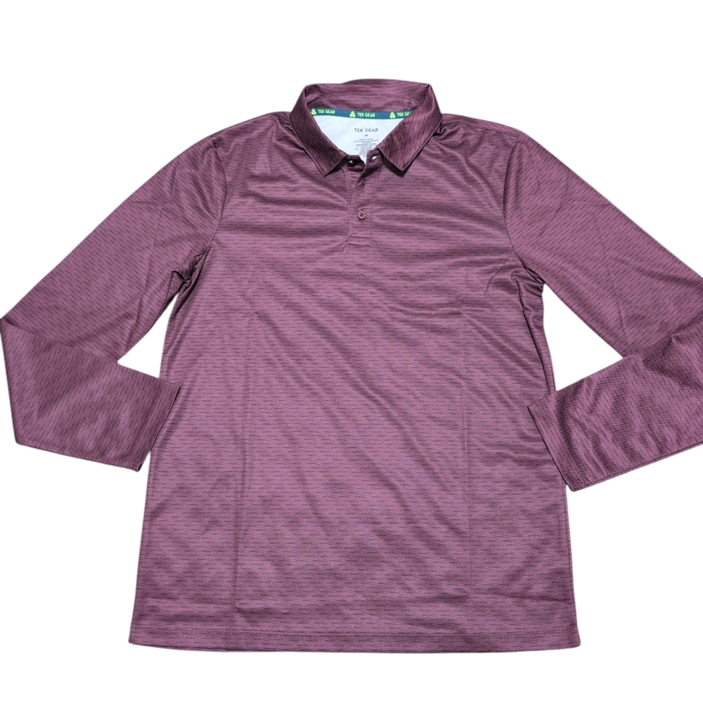 Tek Gear Long Sleeve‎ Polo Men's Size Medium New